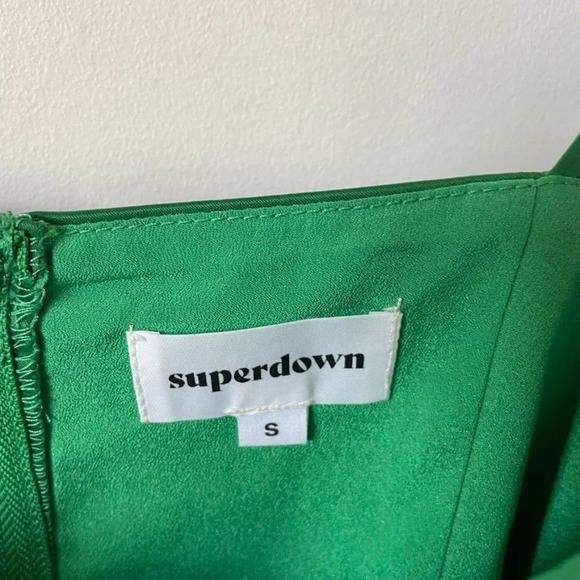 Superdown Tiana Satin Bustier Crop Top Green  Sz S - Picture 6 of 7